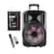 beFree Sound 12" 2500 Watt Bluetooth Portable Party PA Speaker With Illuminating Lights & USB
